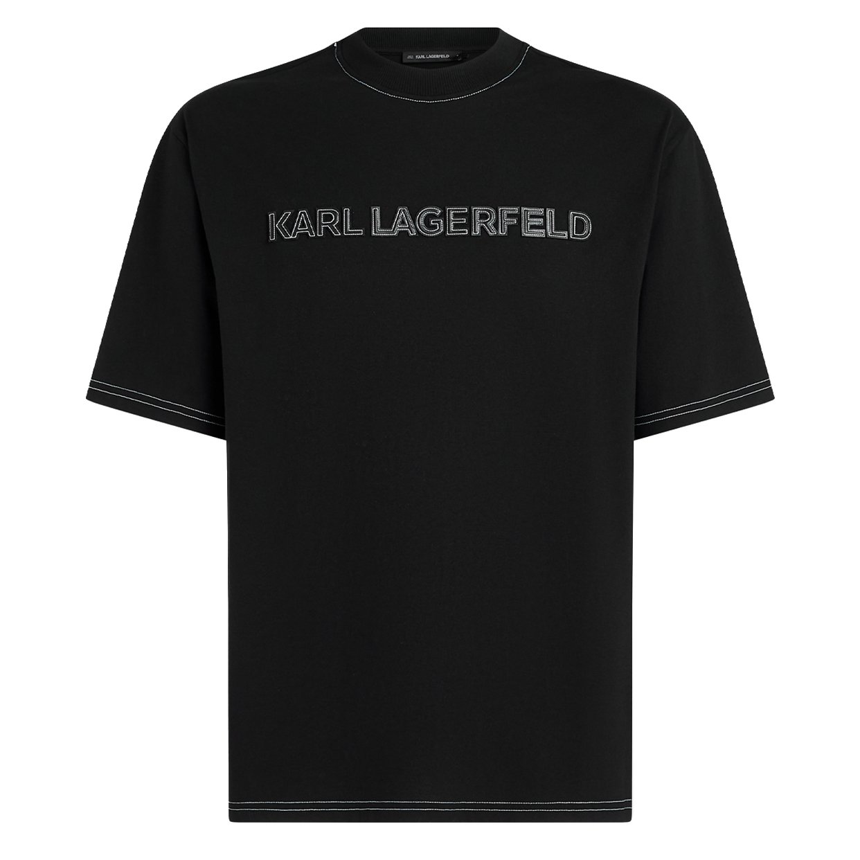 Contrast Stitch T-Shirt -Black