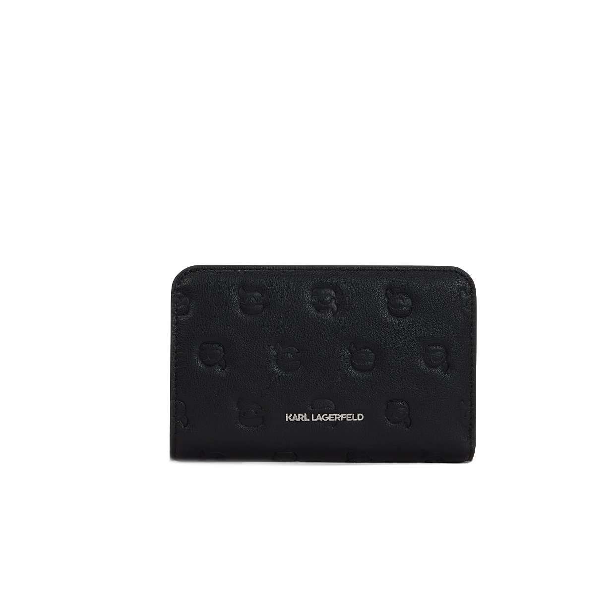 K/Ikon Monogram Medium Wallet -Tonal Black