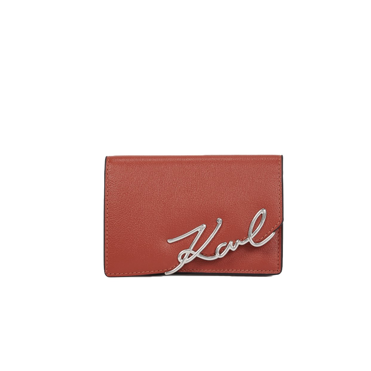 K/Signature Small Wallet -Red Brick