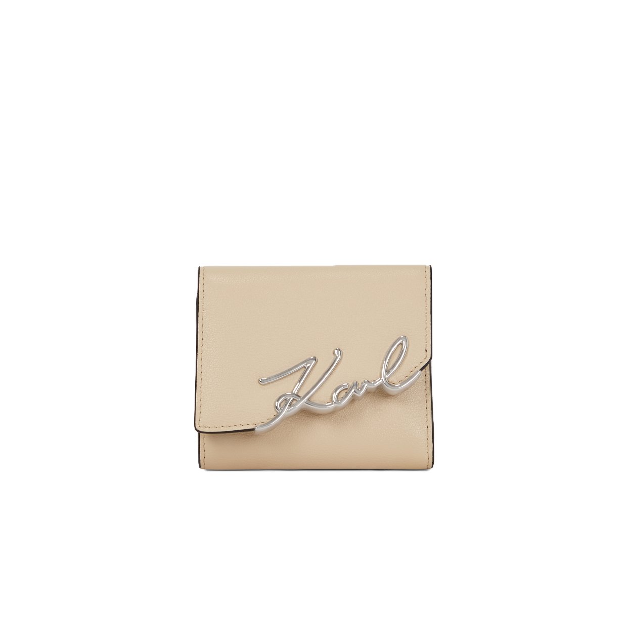 K/Signature Small Trifold Wallet -Trench Beige
