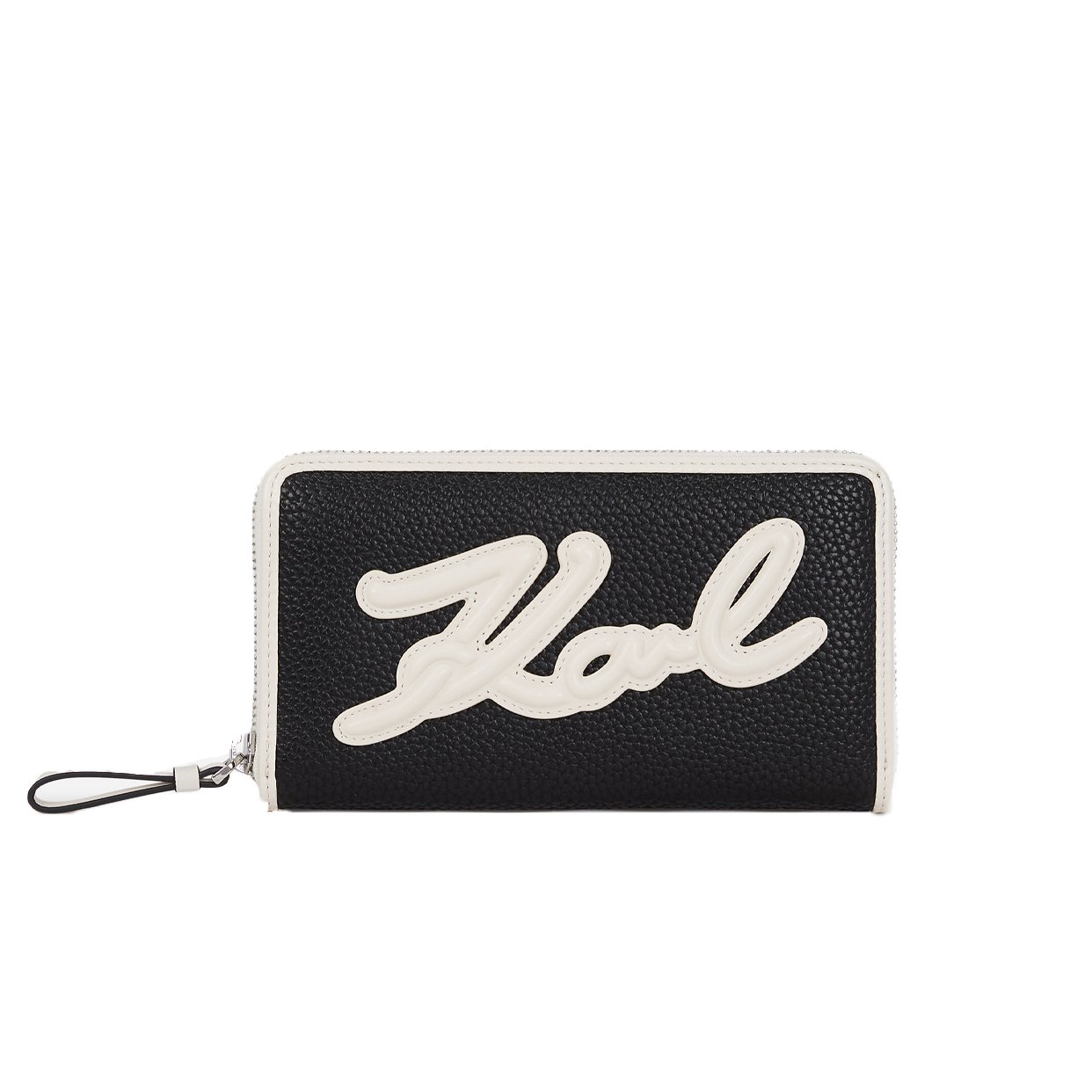 K/Skuare Grainy Wallet -Black/White