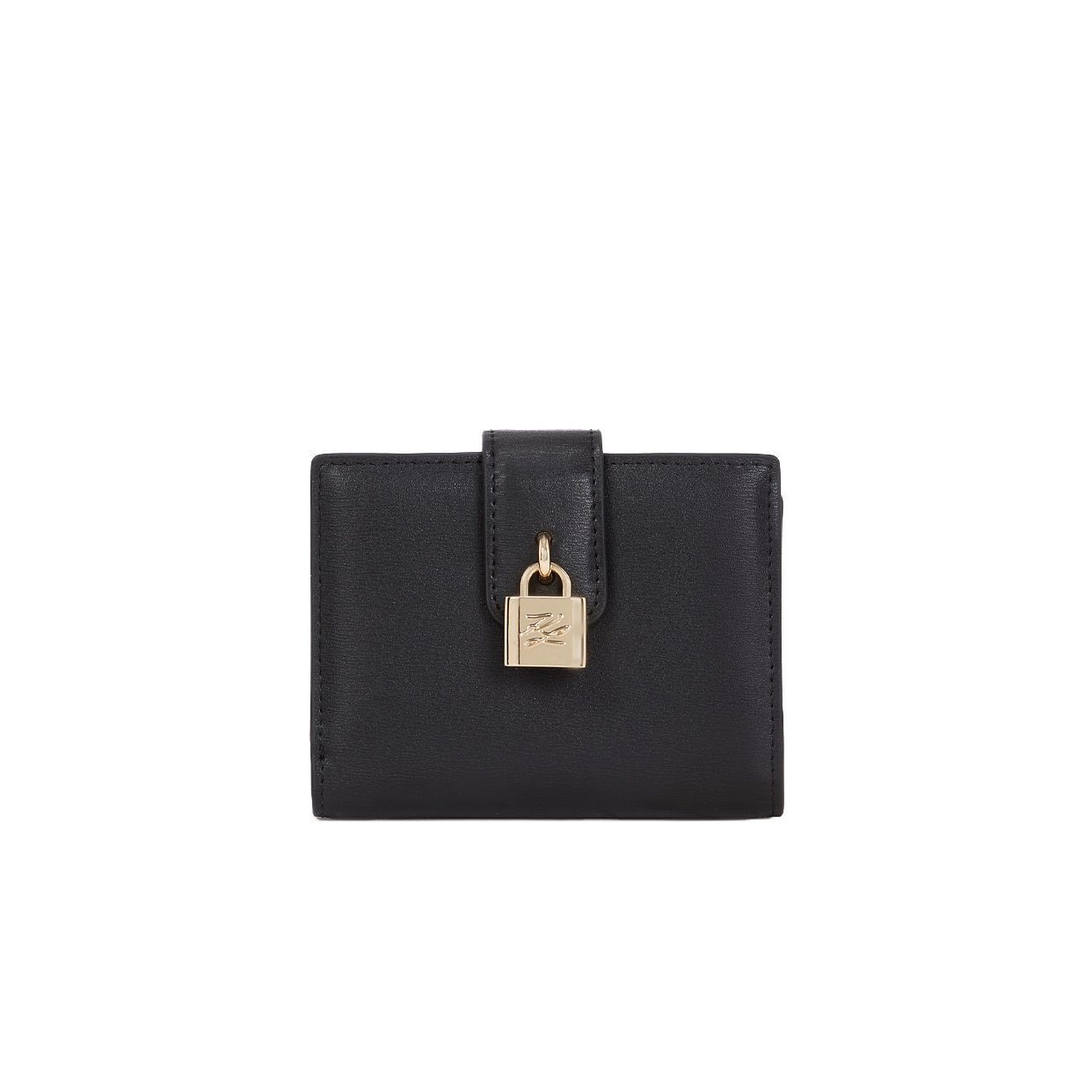 K/Autograph Padlock Medium Wallet -Black/Gold