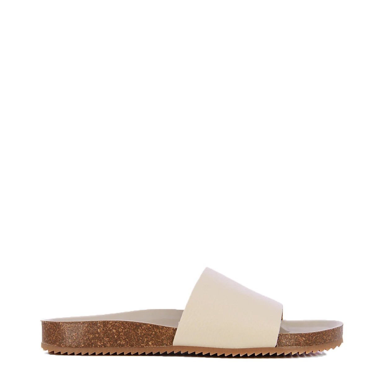 Leather Slides -Beige