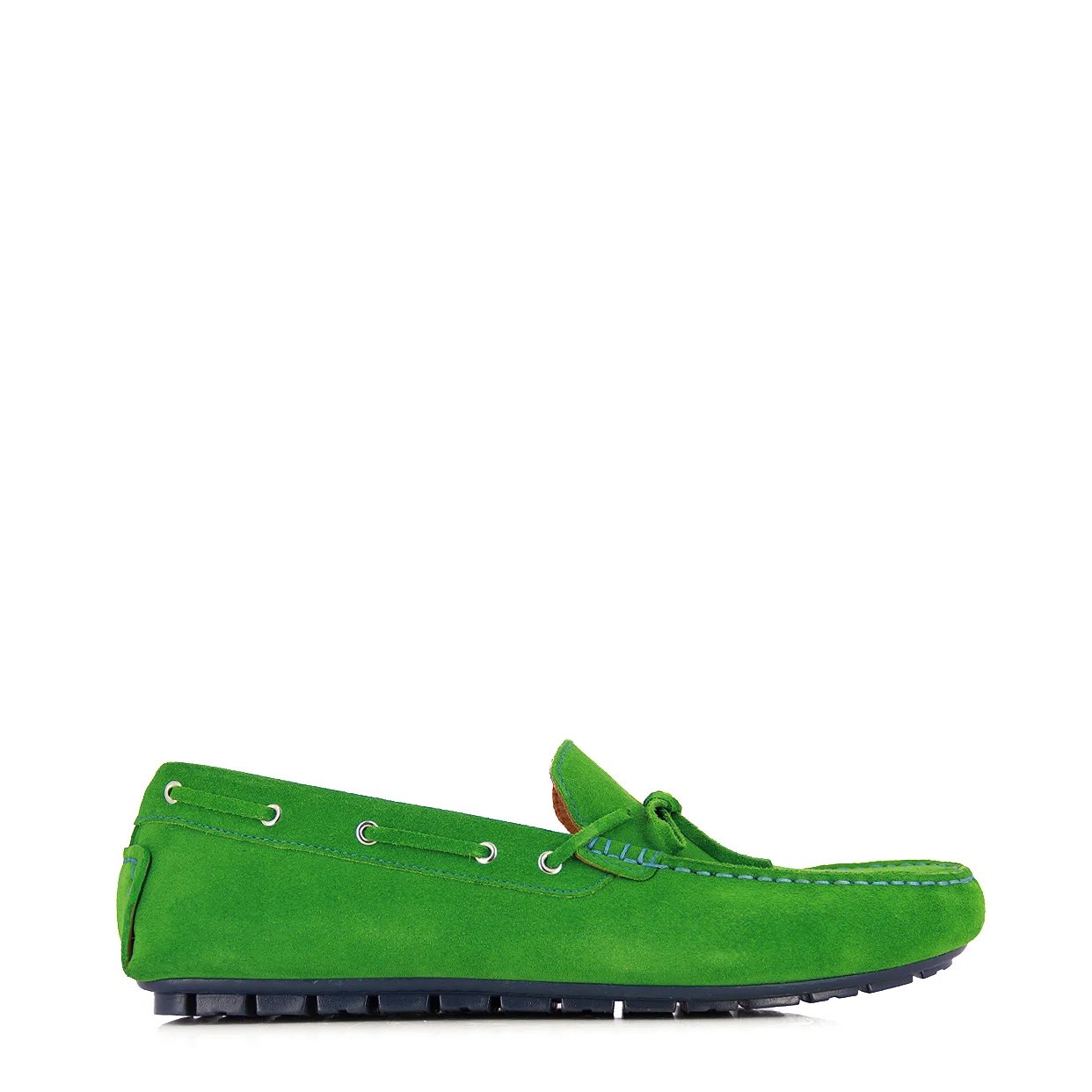 Suede Bow-Tie Loafer -Apple Green