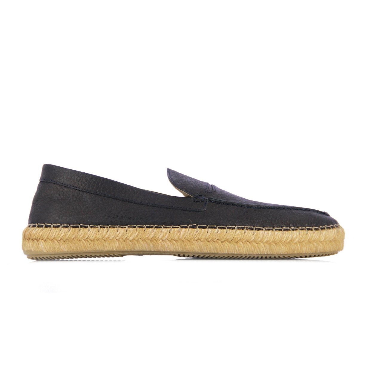 Espadrille Leather Loafer -Navy