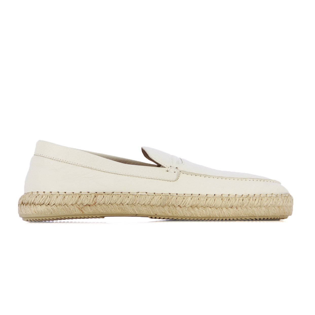 Espadrille Leather Loafer -White