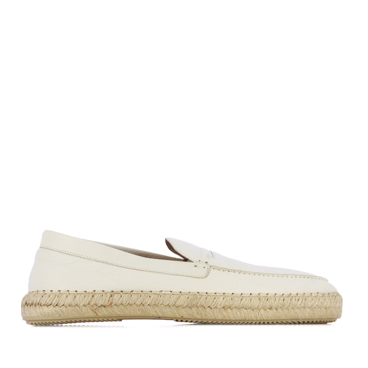 Espadrille Leather Loafer -White