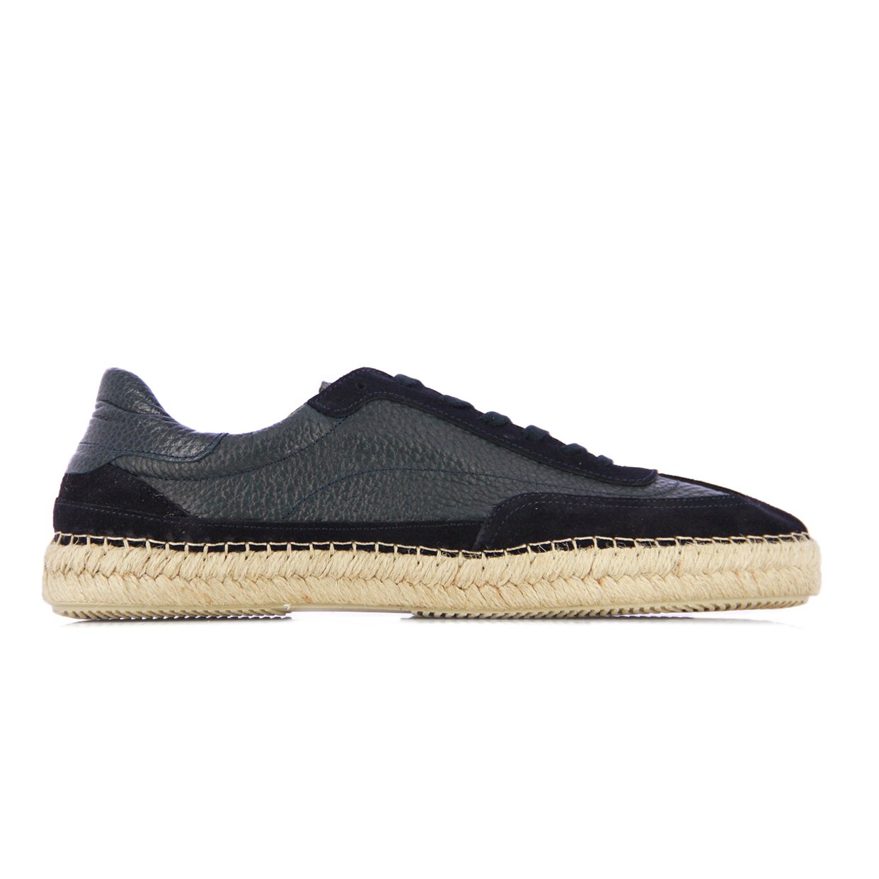 Two Tone Leather Sneakers -Navy
