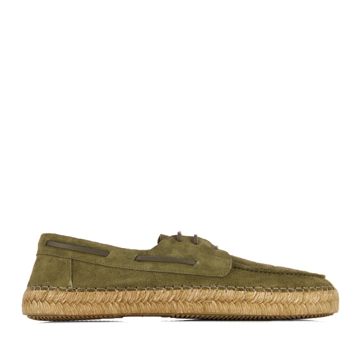 Casual Leather Lace-Ups -Olive
