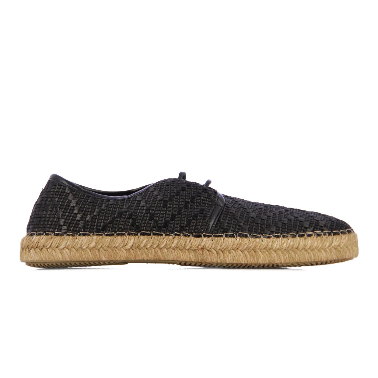Espadrille Lace-Up Sneakers -Black
