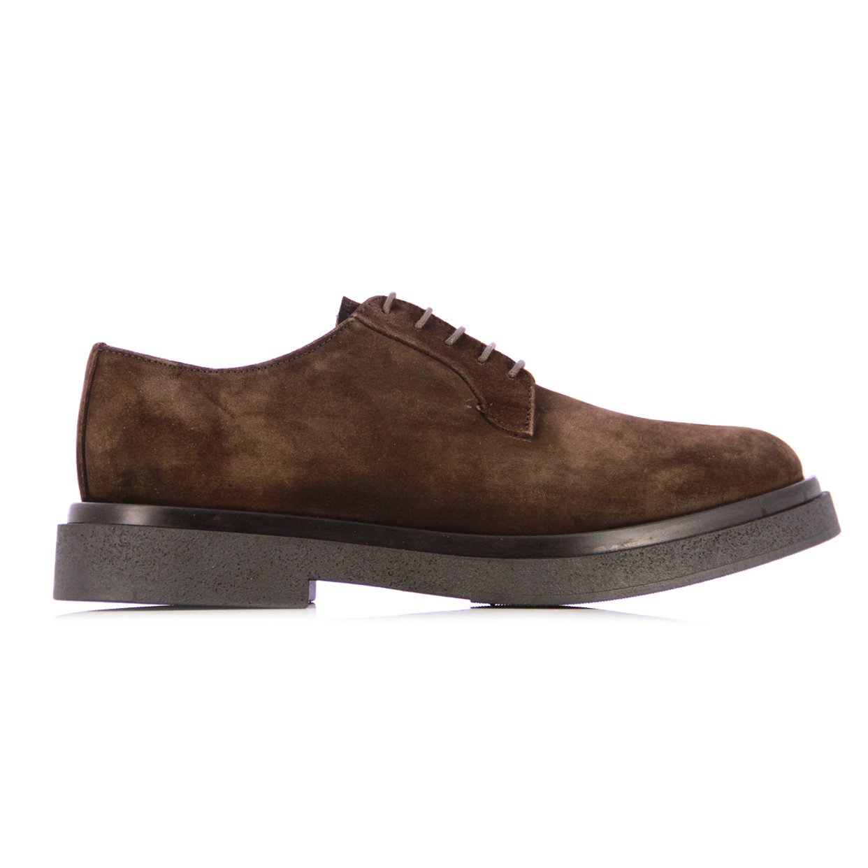 Chunky Leather Lace-Ups -Brown