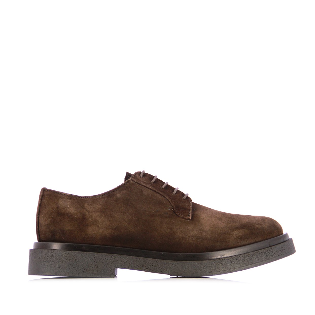 Chunky Leather Lace-Ups -Brown