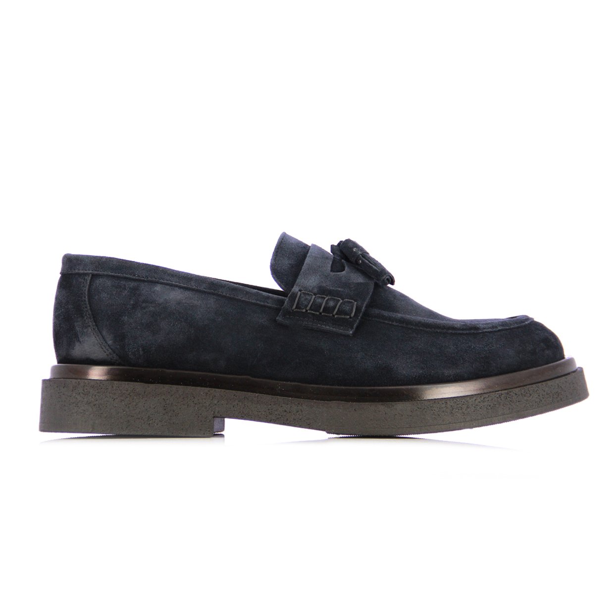 Suede Tassel Loafers -Blue