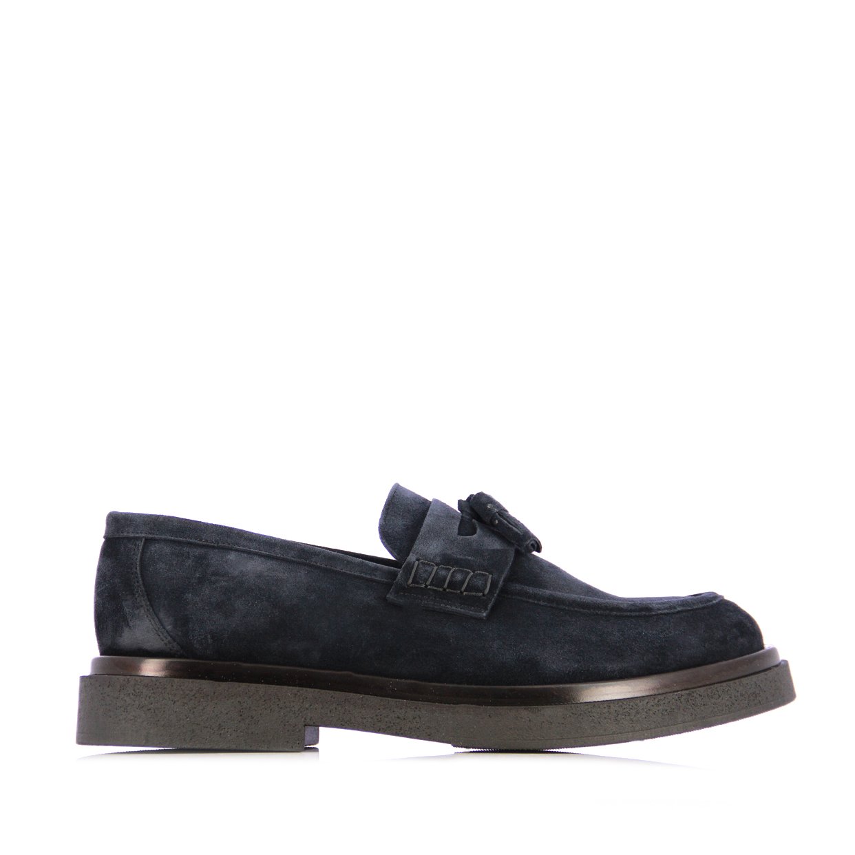 Suede Tassel Loafers -Blue