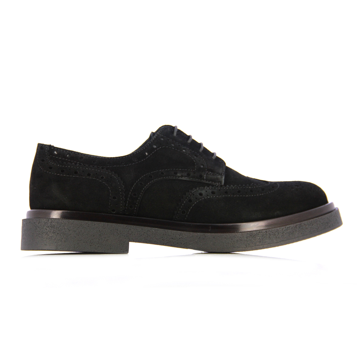 Formal Suede Brogue -Black