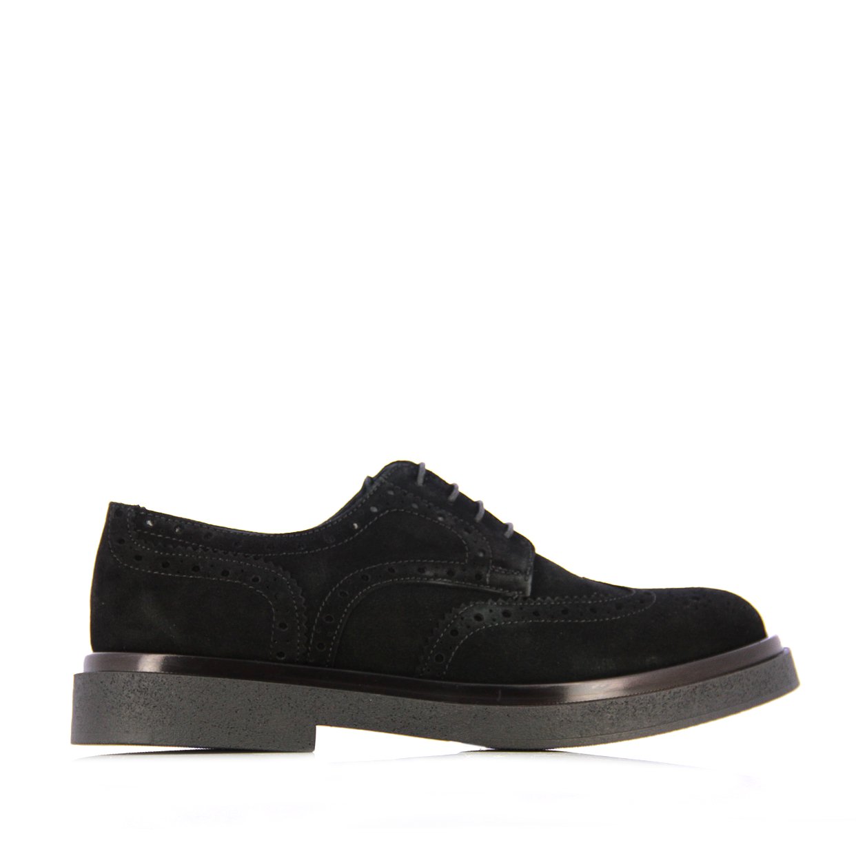 Formal Suede Brogue -Black