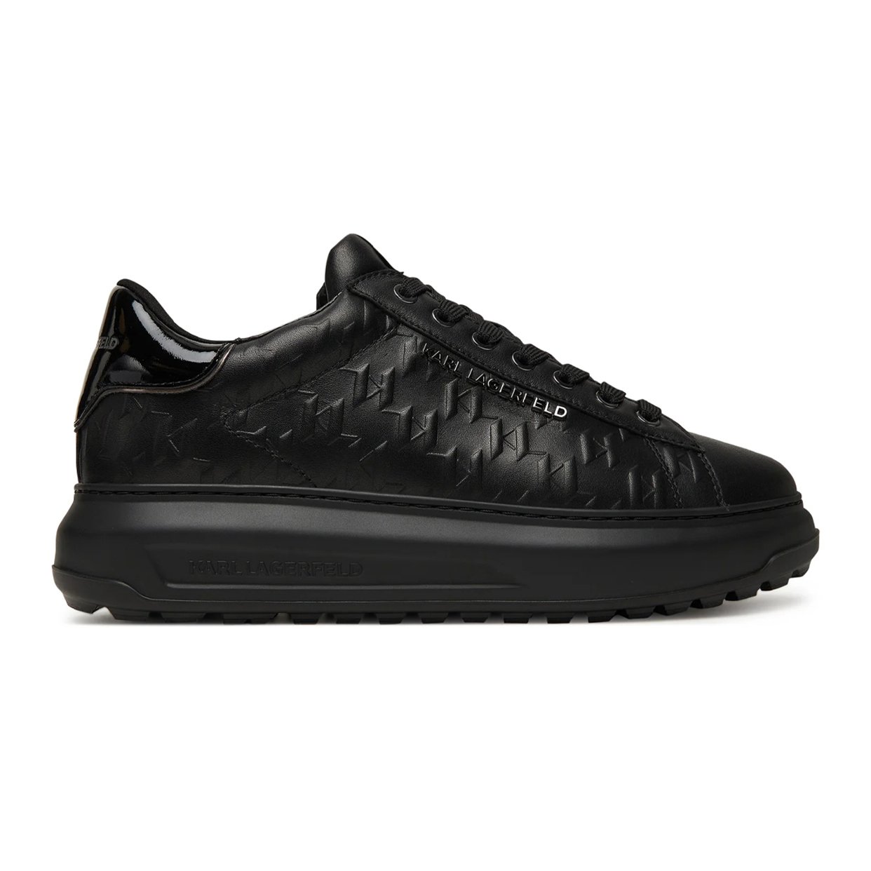 Kapri Lug Monogram Emboss Sneaker -Black
