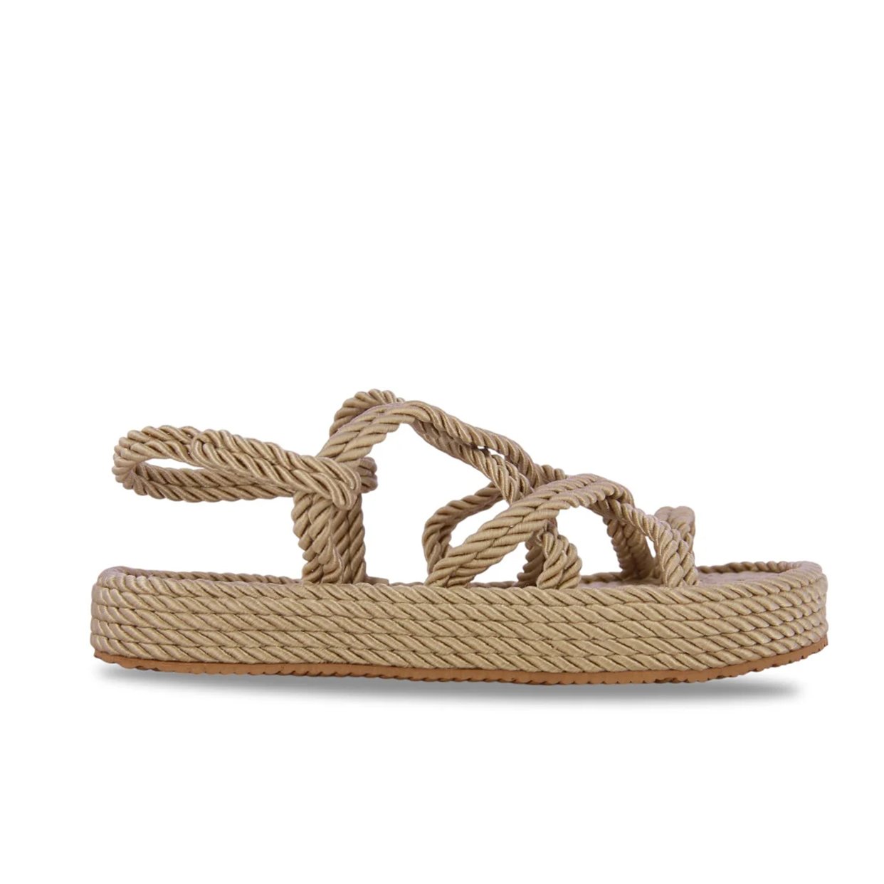 Woven Slingback Sandals -Beige