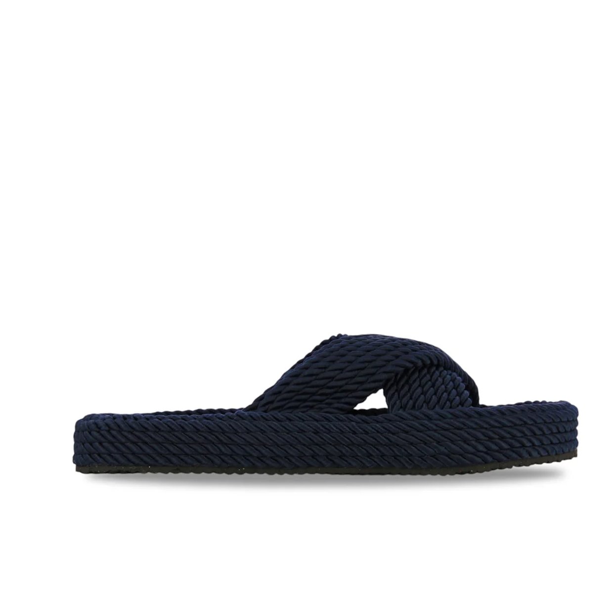 Woven Slip-On Sandals -Navy