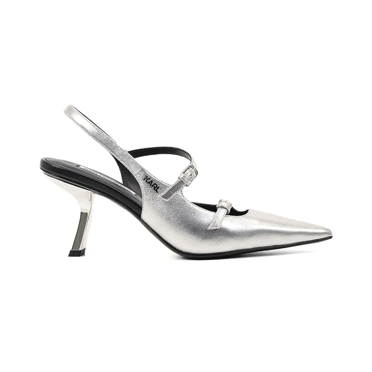 Karmel Strap Slingback Pumps -Silver