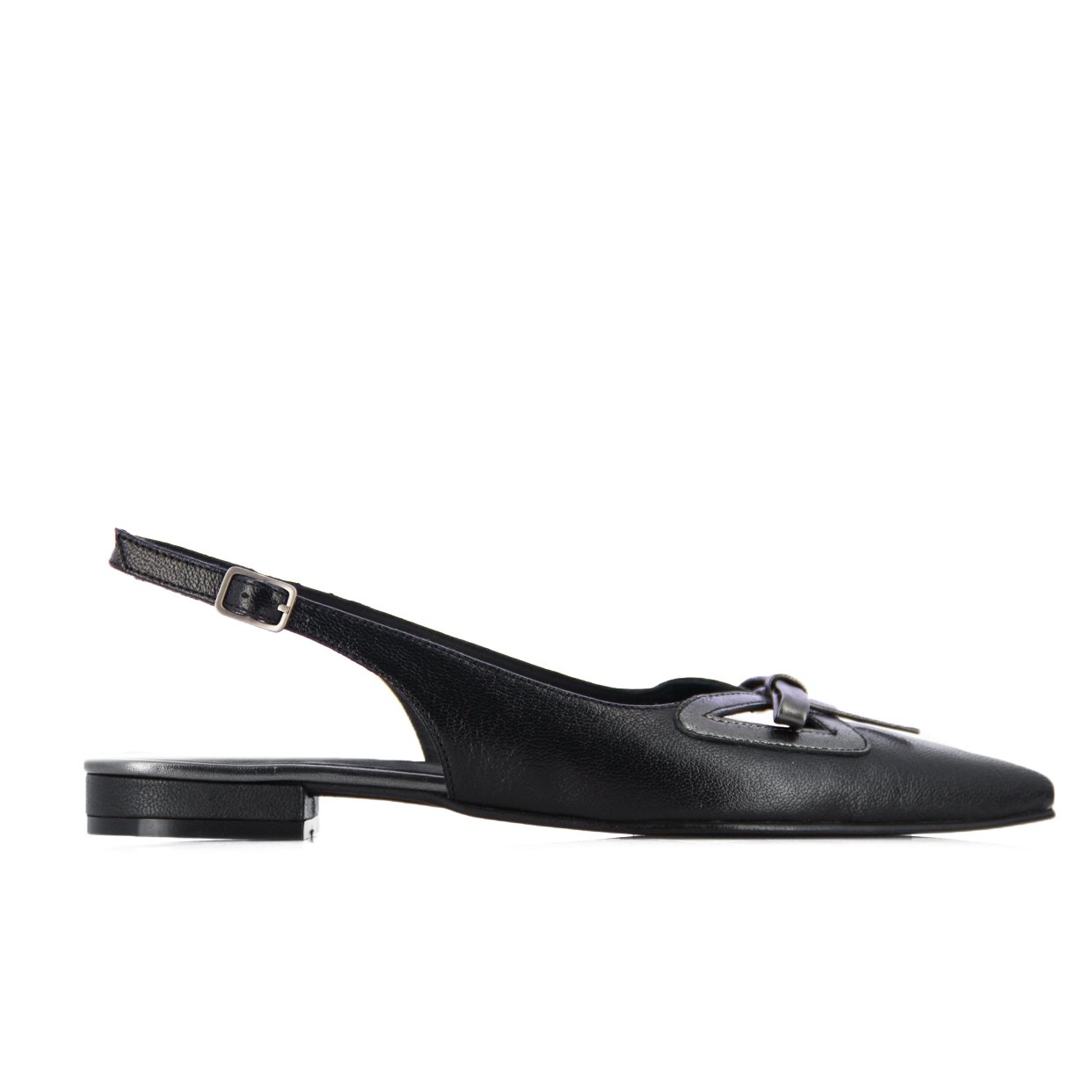 Slingback Bow Pumps -Black