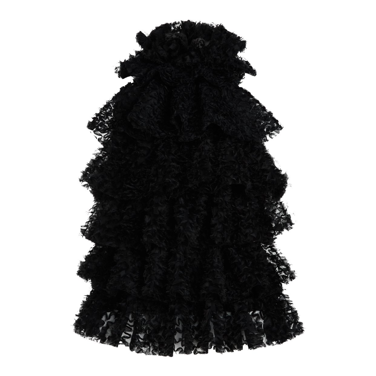 K/Studio Ruffle Top -Black
