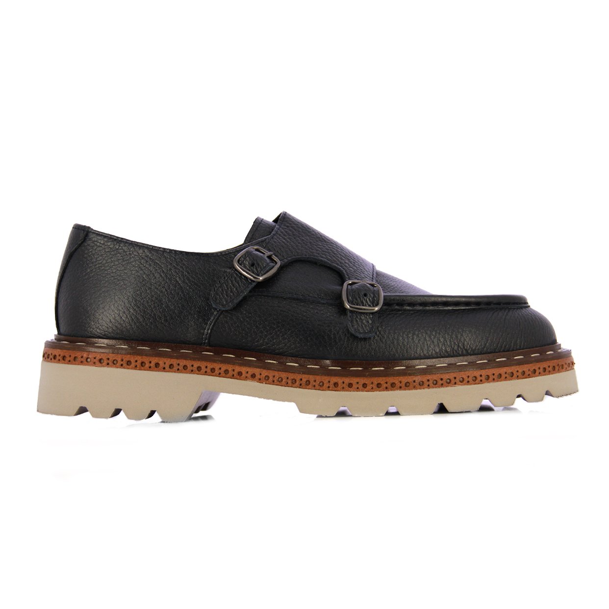 Double Strap Slip-Ons -Blue