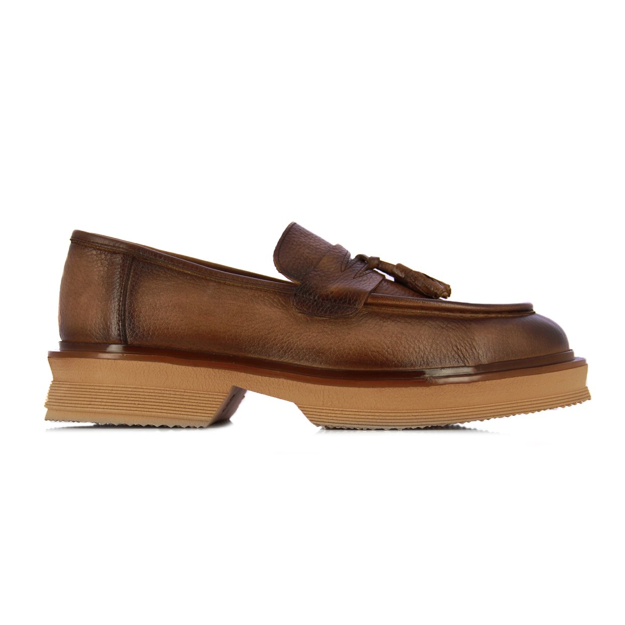 Chunky Tassel Loafer -Tan