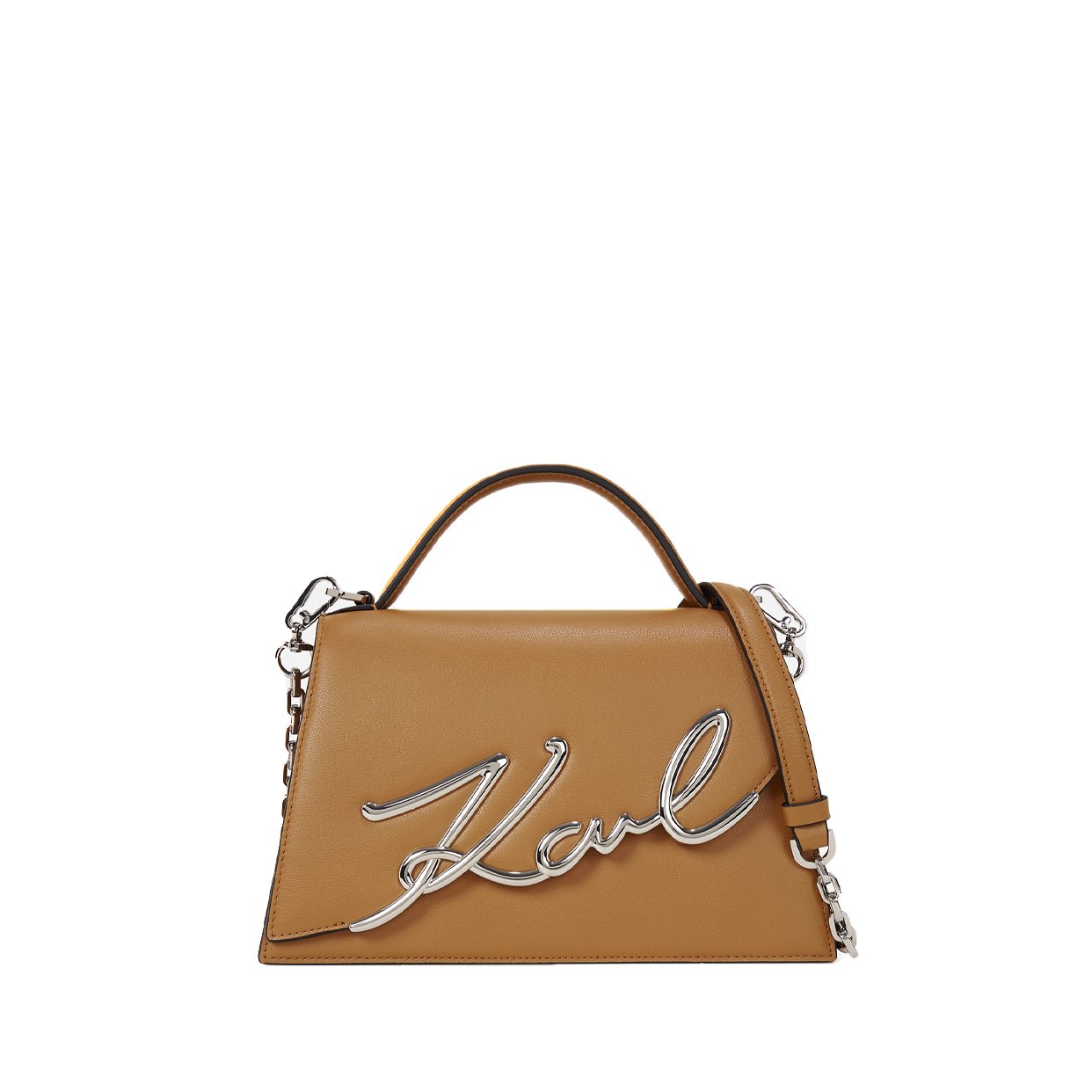 K/Signature Medium Crossbody Bag -Caramel
