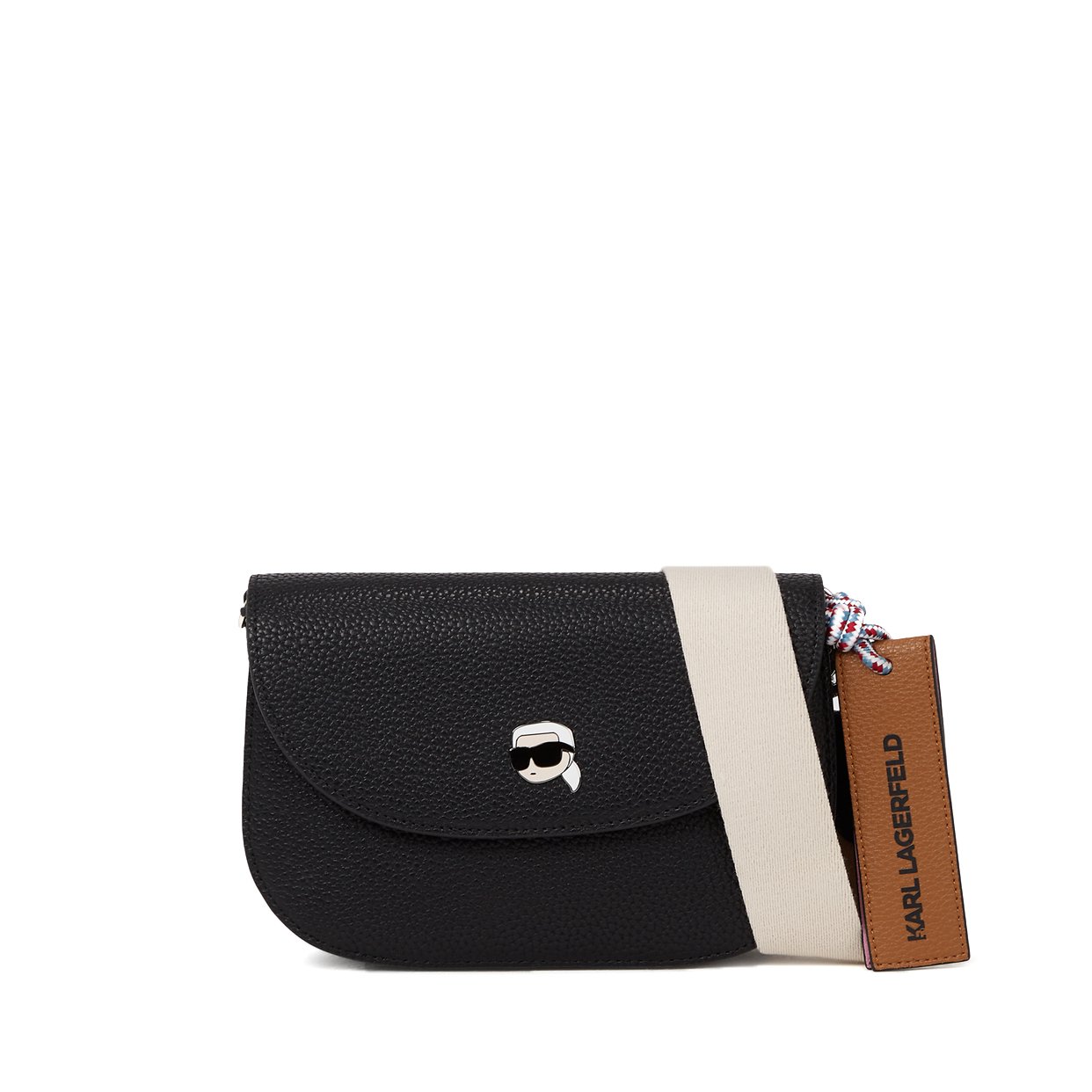 Ikon Pebble Crossbody Bag -Black