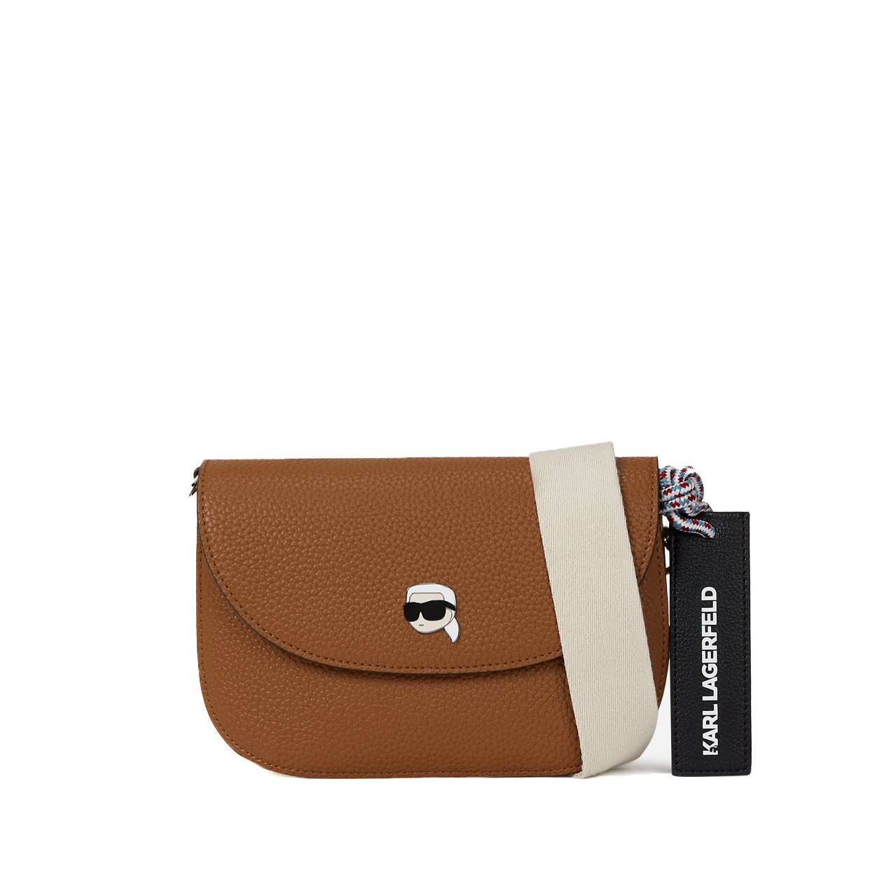 Ikon Pebble Crossbody Bag -Dark Tan