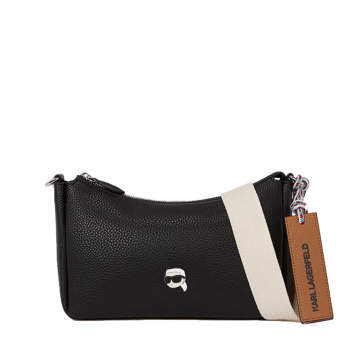 Ikon Pebble Small Shoulder Bag -Black