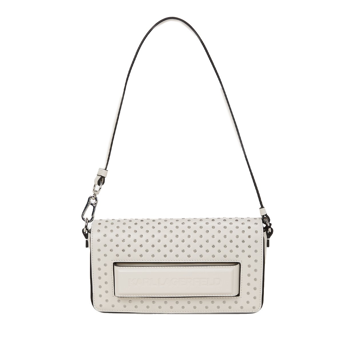 Ikon K Studded Shoulder Bag -Cement Embellishment