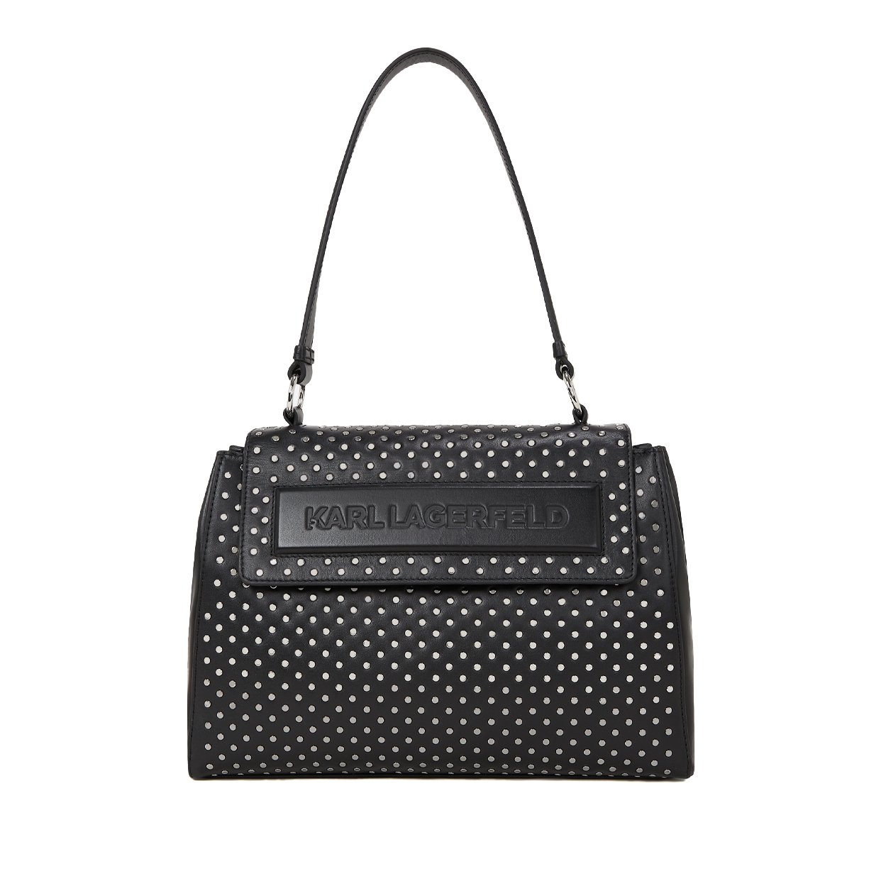 Ikon/K Top Handle Stud Bag -Black