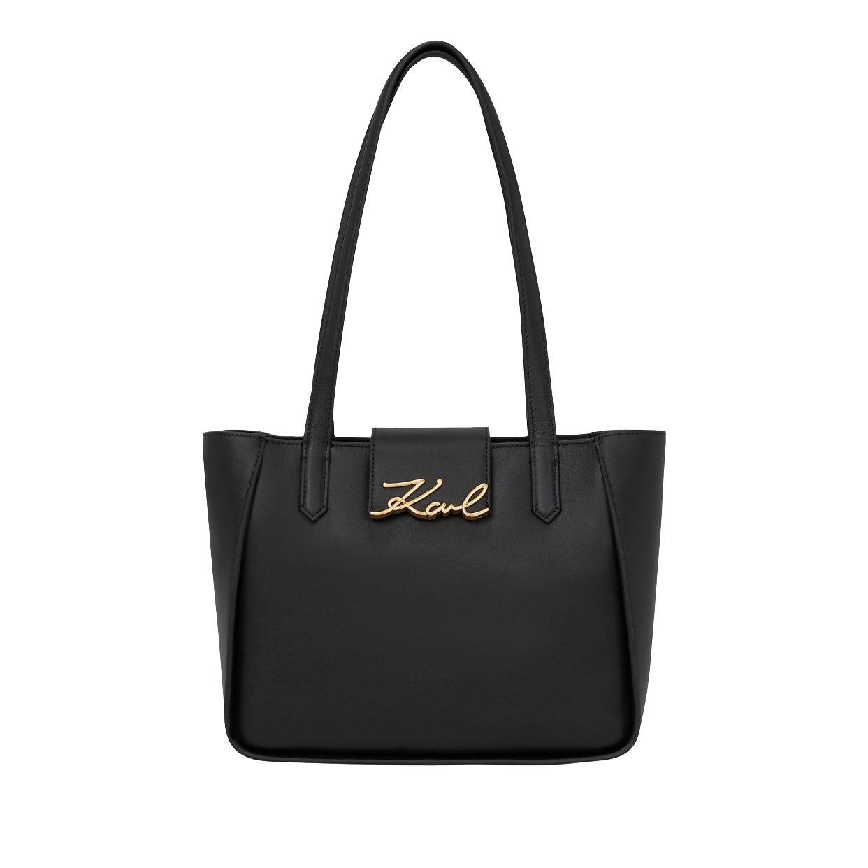 K/Signature Small Tote Bag -Black/Gold