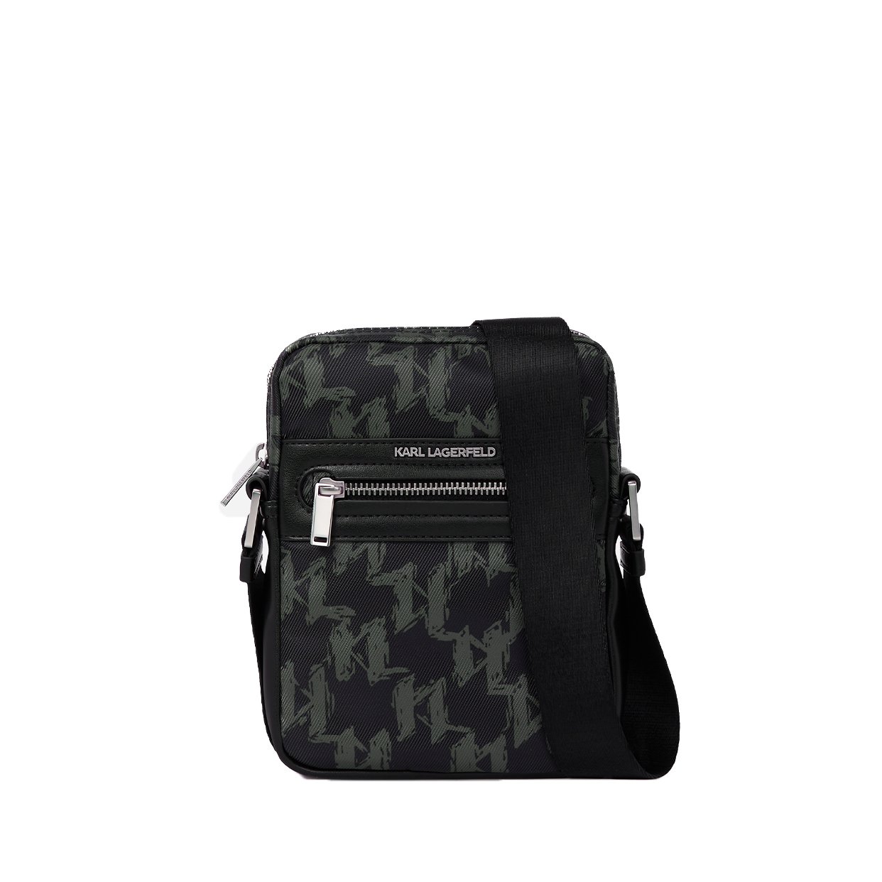 K/Monogram Graphic Crossbody -Black
