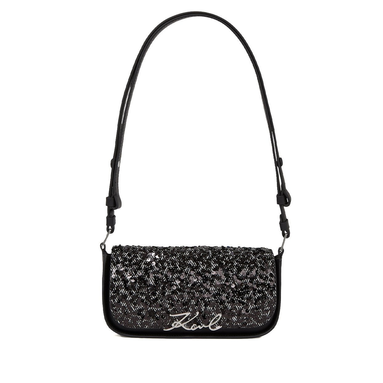K/Signature Sequin Crossbody Bag - Herringbone Sequins