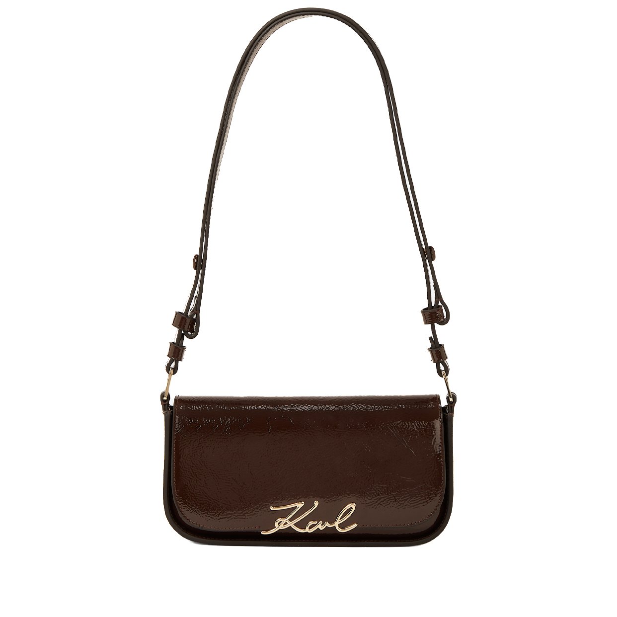 K/Signature Naplak Crossbody Bag -Tobacco