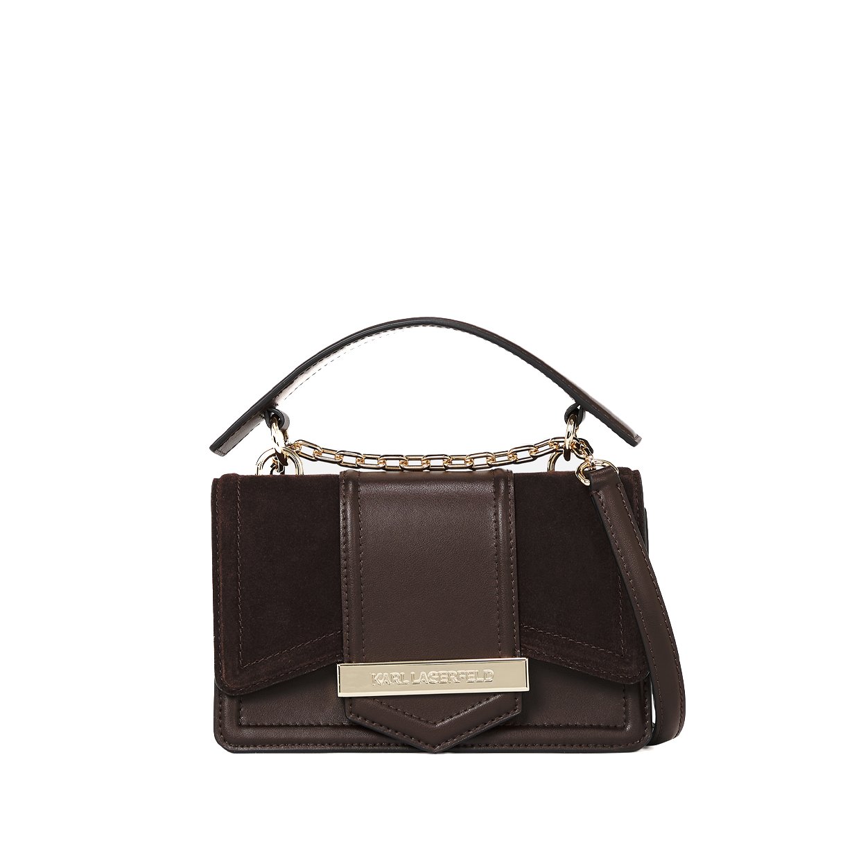 K/Nova Small Suede Crossbody Bag -Tobacco