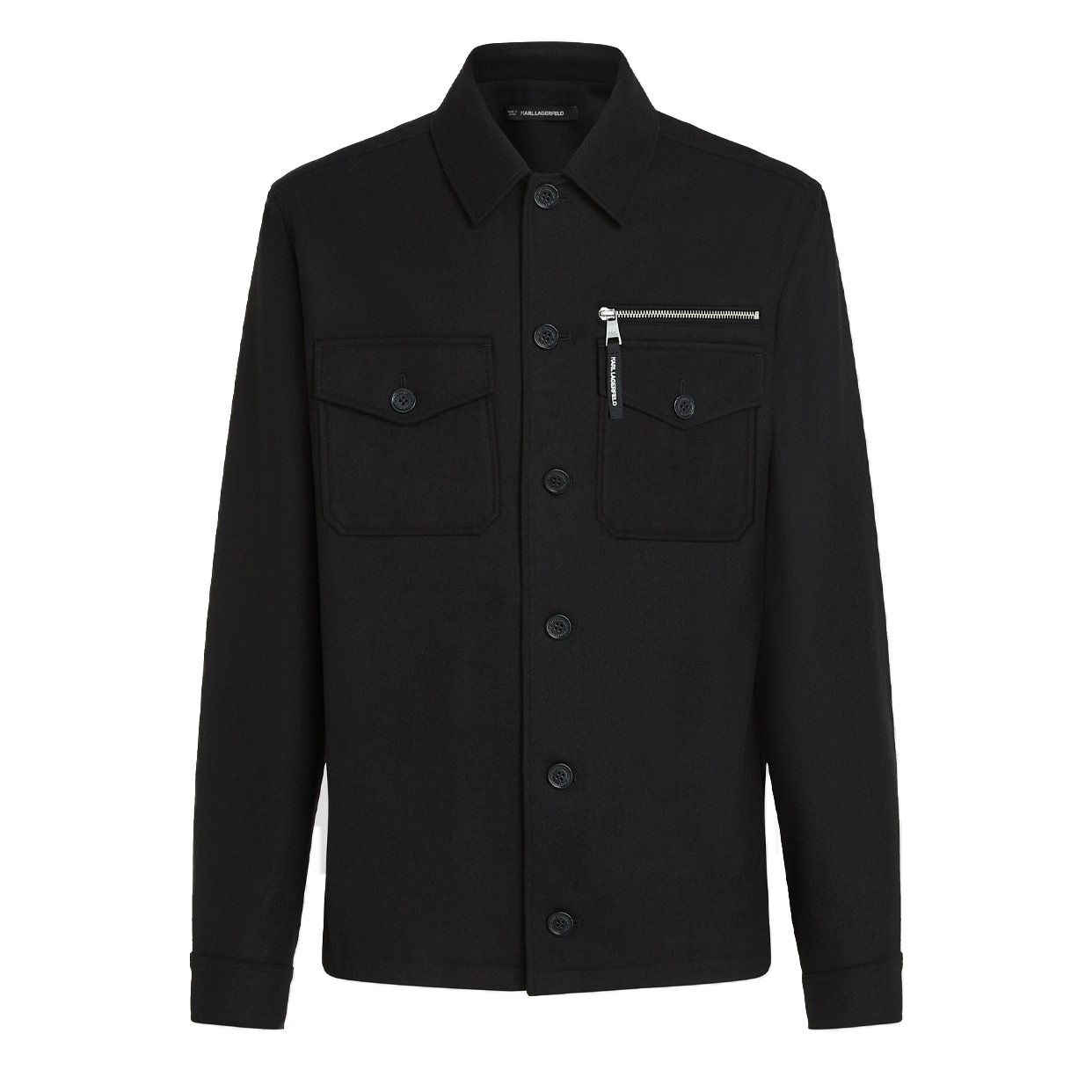 Shacket With Pockets -Black