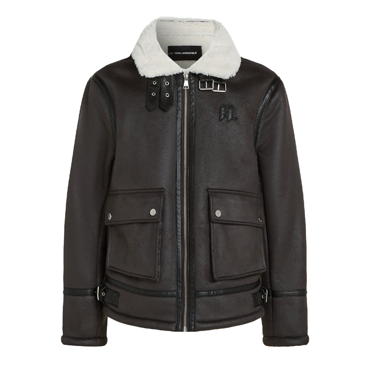 Monogram Shearing Jacket -Black Coffee