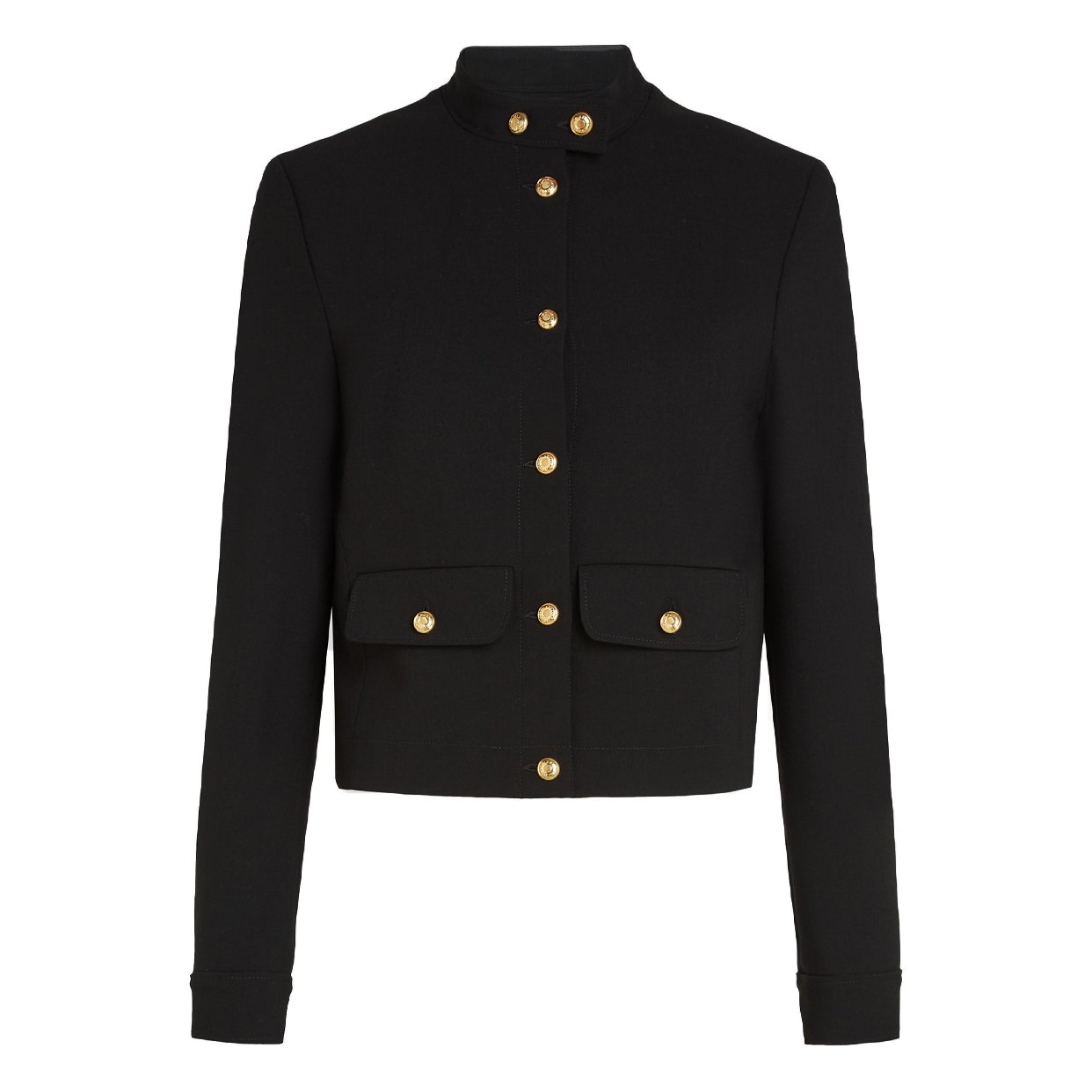 DNA Button-Detail Jacket -Black