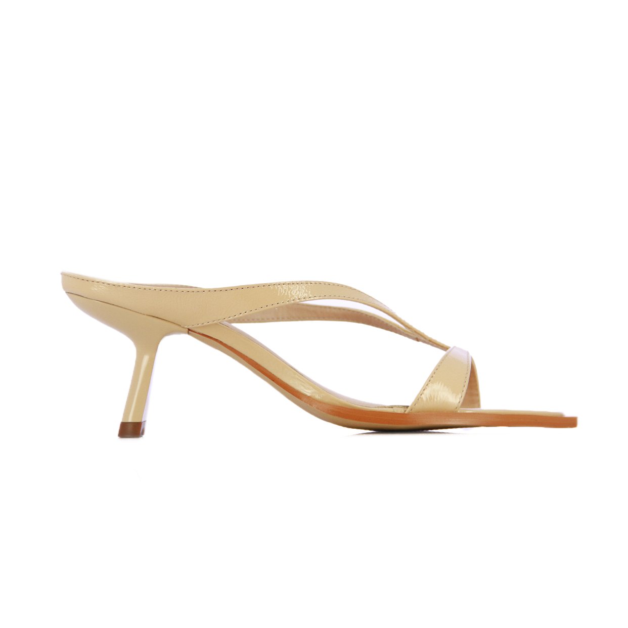 Cross-Over Heel Sandals -Cream
