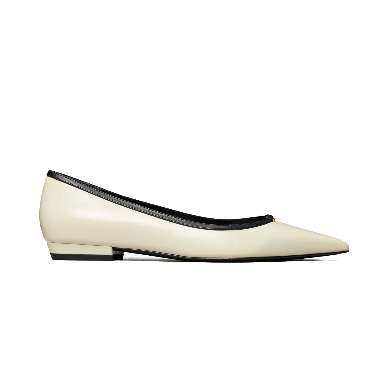 Double T Buckle Flat -Light Cream