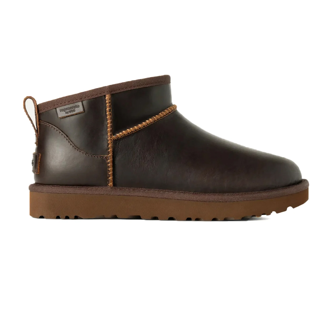 Classic Ultra Mini Leather Regenerate Boot -Ironwood/Brown