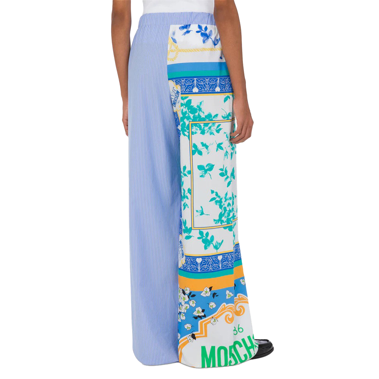 Striped Cotton Trousers -Light Blue - Image 4