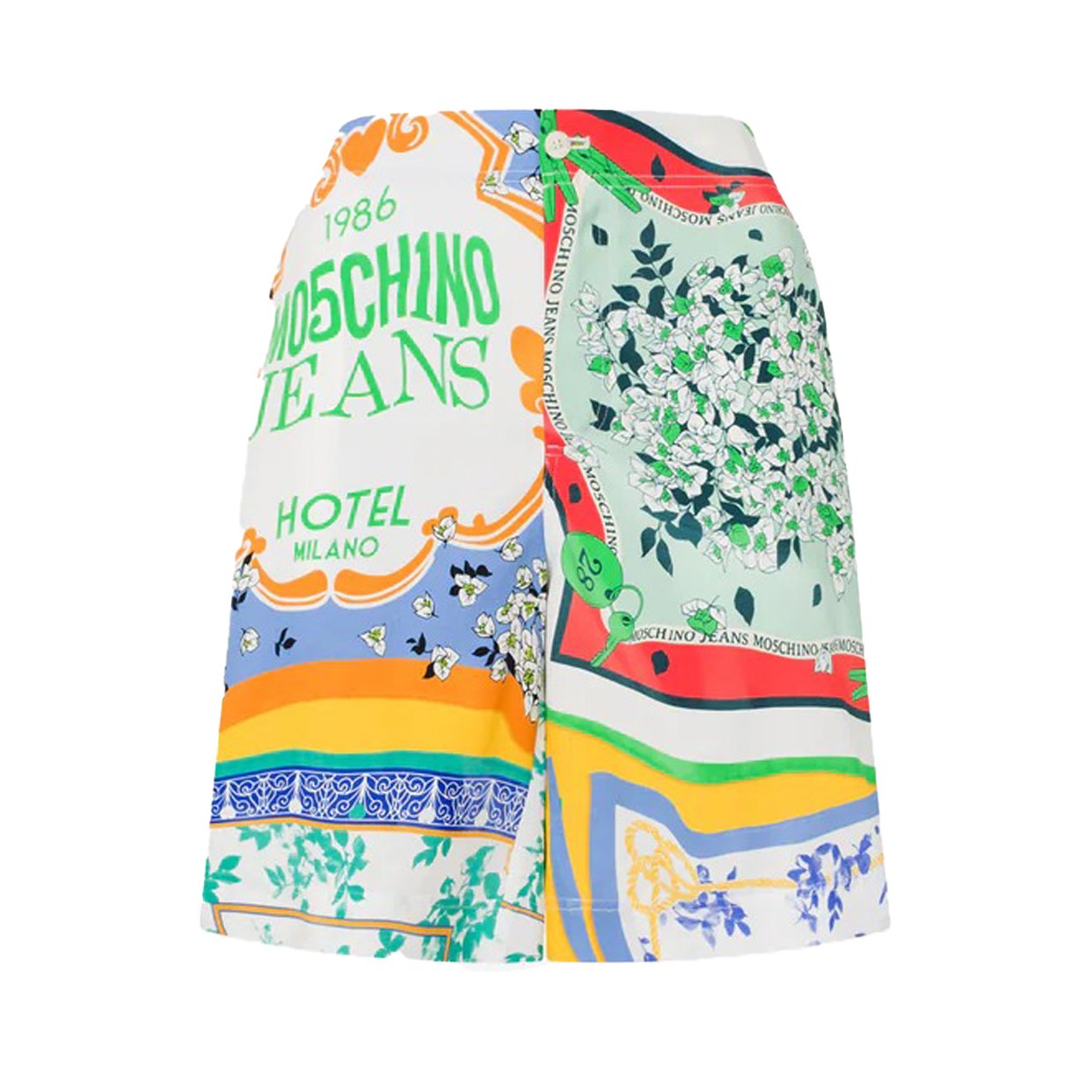 Scarf Print Trouser Shorts -Multi