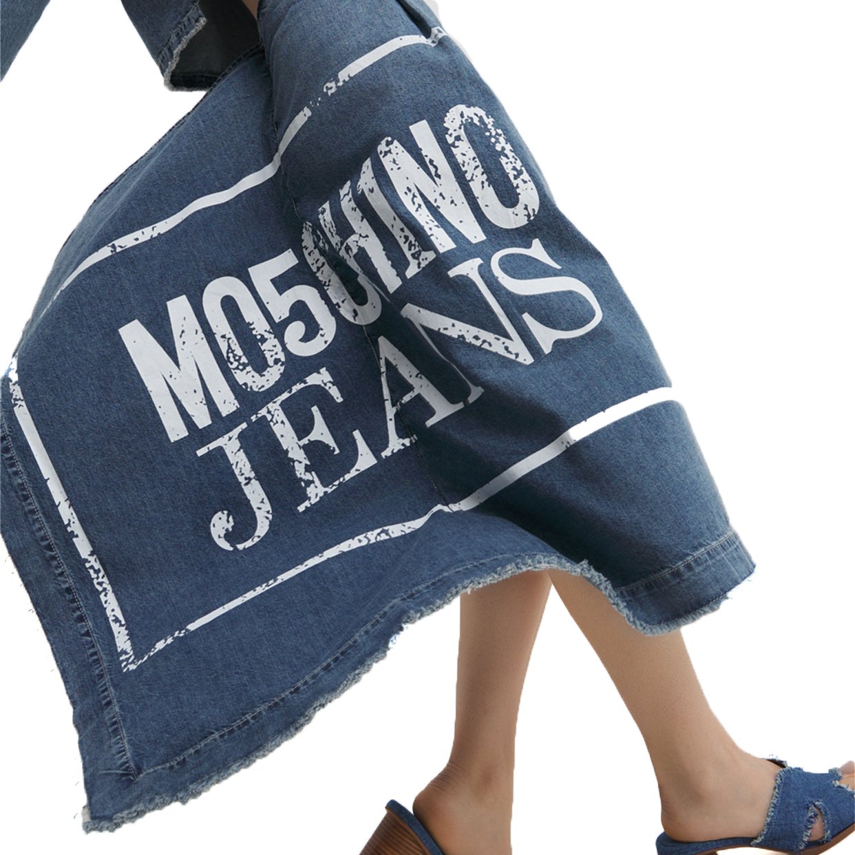 Logo Denim Skirt -Light Blue - Image 4