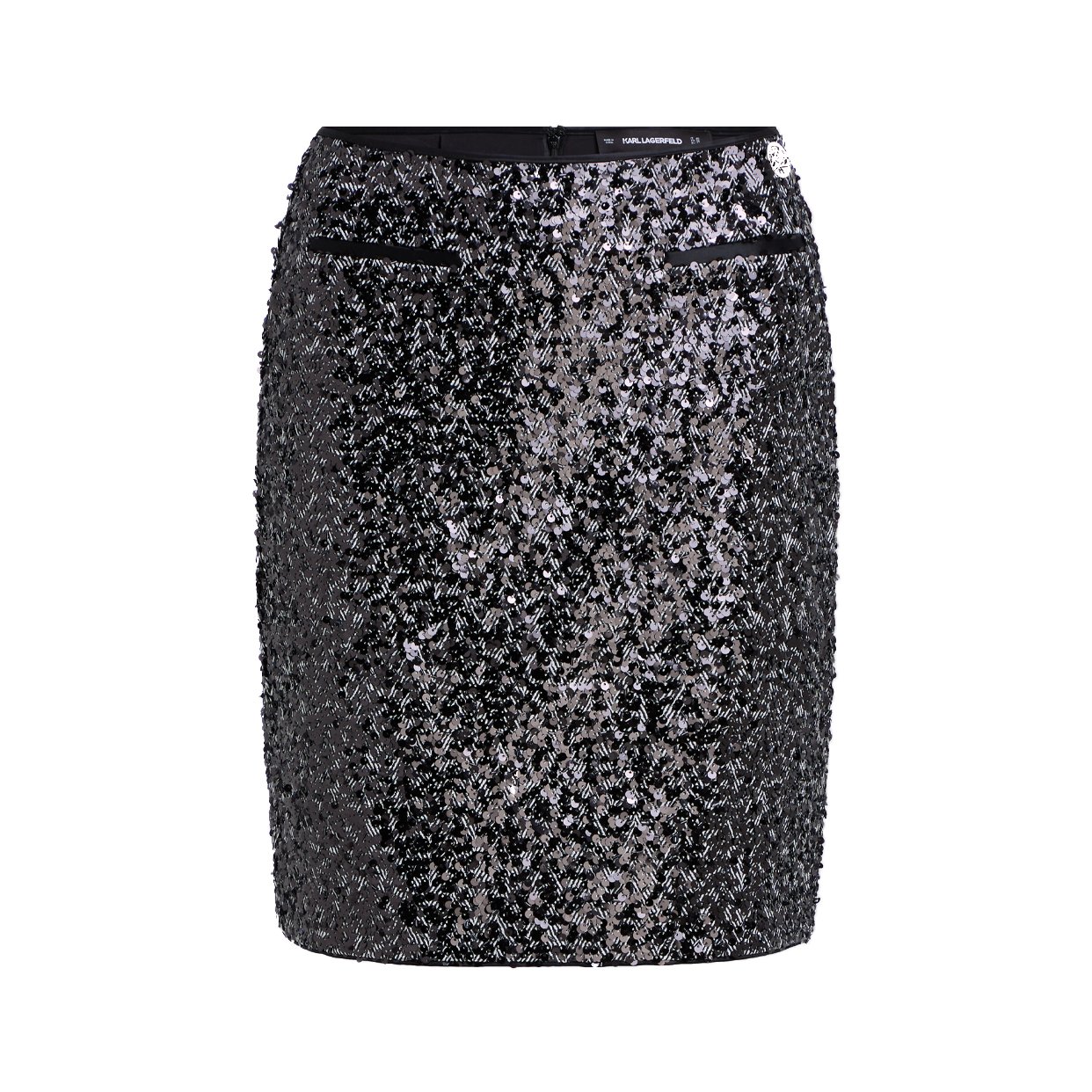 Sequins Tweed Skirt - Herringbone Sequins