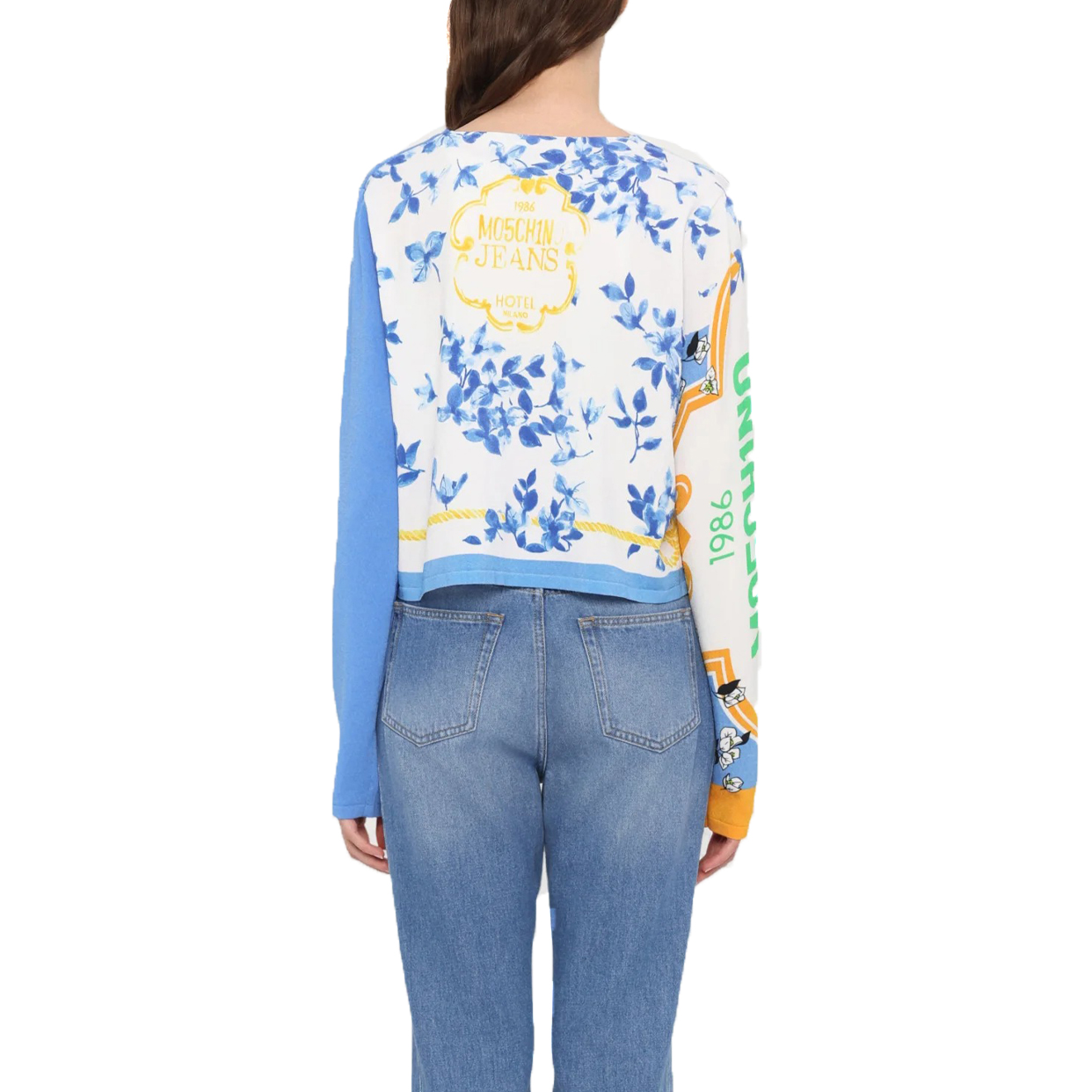 Two Tone Stretch Sweater -Light Blue - Image 4